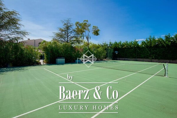 photo 13 In a closed and secured estate, properyt totally refurbished of about 600 sqm on an almost flat land of approximately 800 sqm decorated with a swimming pool and a tennis court.