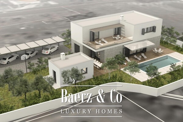 photo 1 Kaštel Lukšić, family villa with swimming pool in advanced roh bau phase