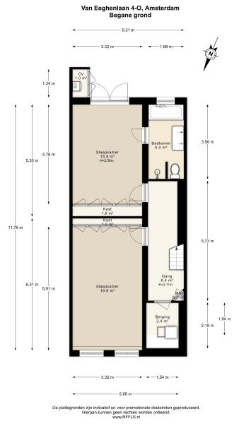Floor Plan 1 - Van Eeghenlaan 4 O